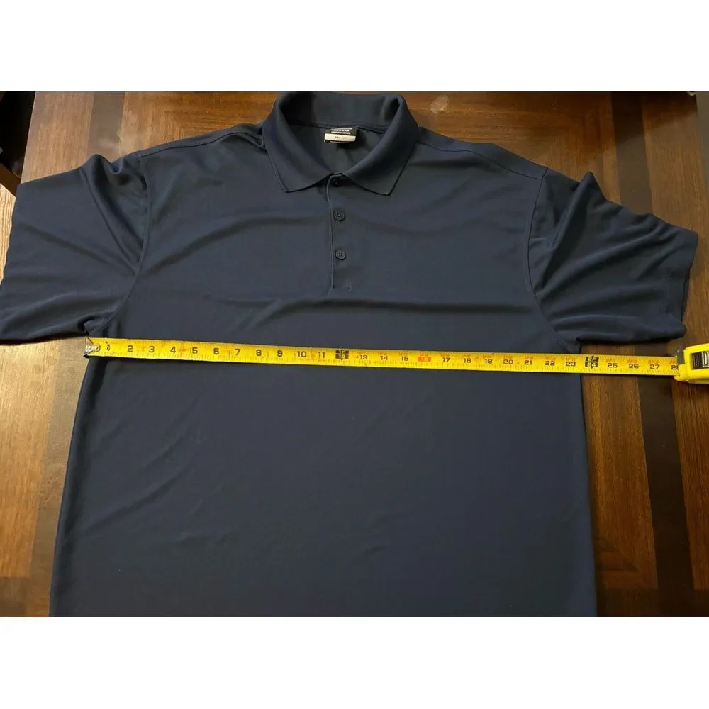 Nike Dr Fit Golf‎ Polo Shirt Sz L Navy ** Logo On Arm See Picture***